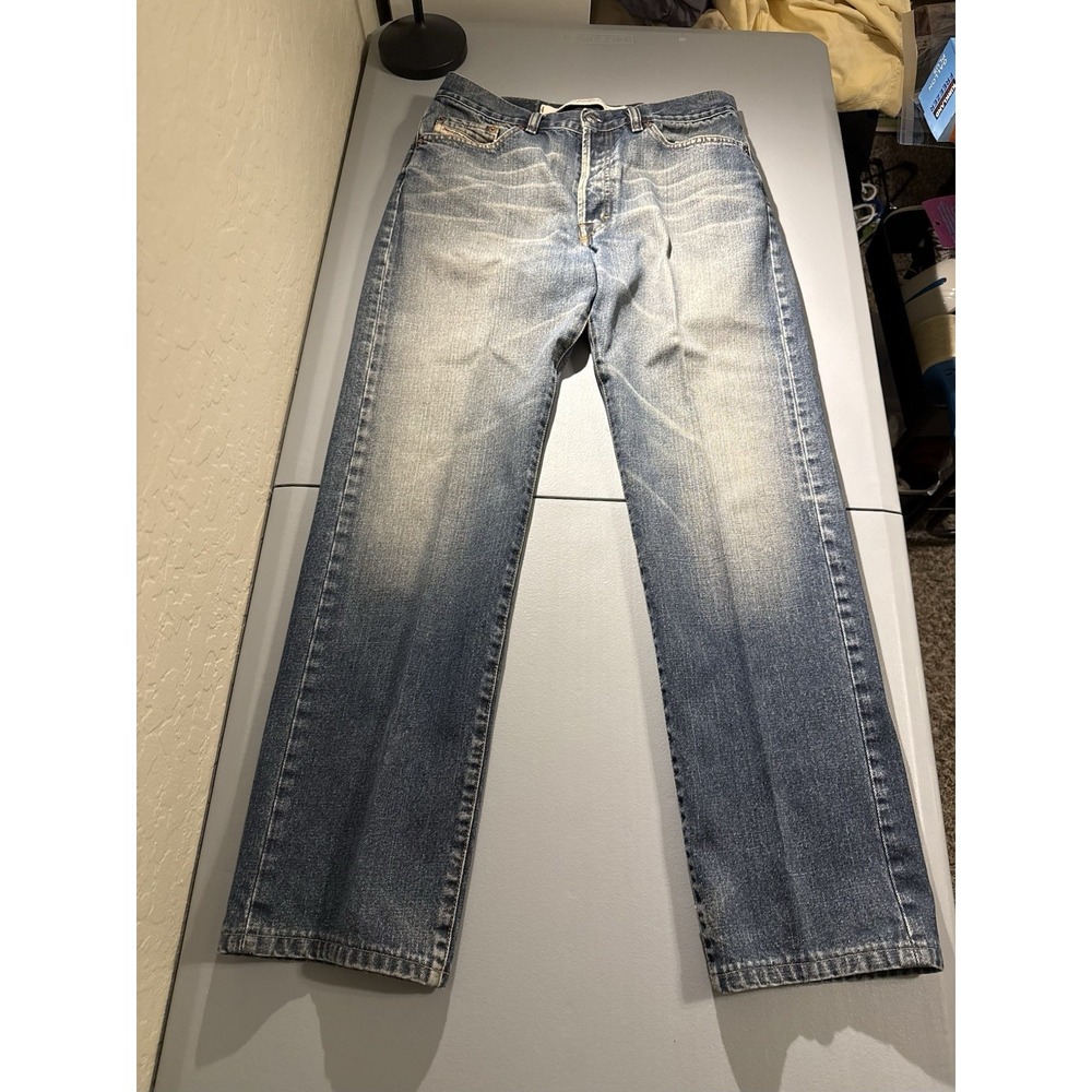 VTG Diesel RR55 Keetar Jeans 31x30 Made In Italy Light Wash Y2K Straight Leg‎